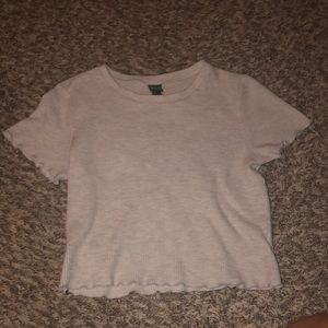 White Ruffle Crop Top